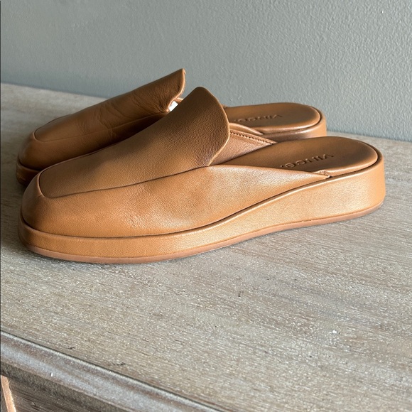 Vince Tan Leather Slide Loafers, Square Toe, minimalist, chic Women’s Size 5 - Picture 4 of 11
